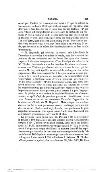 Le cosmos revue encyclopedique hebdomadaire des progres des sciences et de leurs applications aux arts et a l'industrie