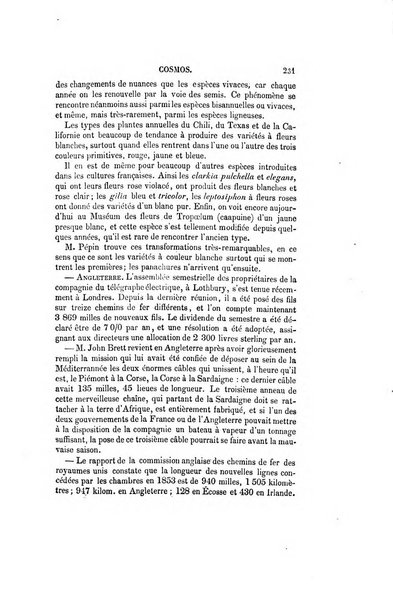 Le cosmos revue encyclopedique hebdomadaire des progres des sciences et de leurs applications aux arts et a l'industrie