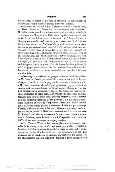 Le cosmos revue encyclopedique hebdomadaire des progres des sciences et de leurs applications aux arts et a l'industrie