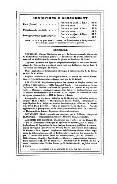 Le cosmos revue encyclopedique hebdomadaire des progres des sciences et de leurs applications aux arts et a l'industrie