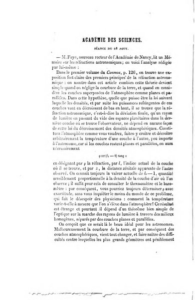 Le cosmos revue encyclopedique hebdomadaire des progres des sciences et de leurs applications aux arts et a l'industrie