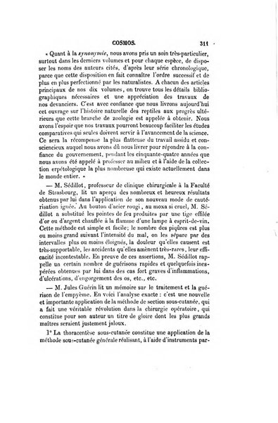 Le cosmos revue encyclopedique hebdomadaire des progres des sciences et de leurs applications aux arts et a l'industrie