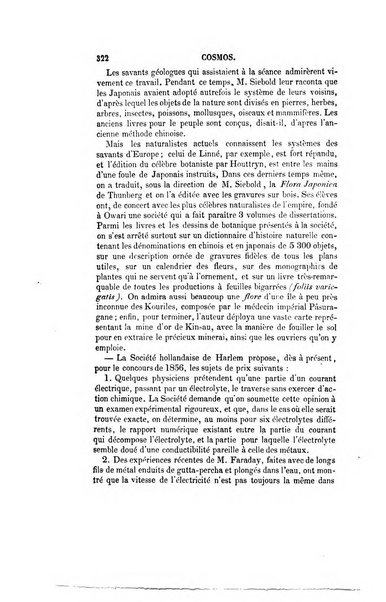 Le cosmos revue encyclopedique hebdomadaire des progres des sciences et de leurs applications aux arts et a l'industrie