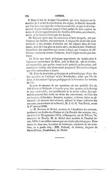 Le cosmos revue encyclopedique hebdomadaire des progres des sciences et de leurs applications aux arts et a l'industrie