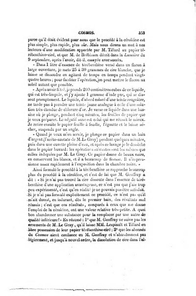 Le cosmos revue encyclopedique hebdomadaire des progres des sciences et de leurs applications aux arts et a l'industrie