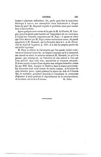 Le cosmos revue encyclopedique hebdomadaire des progres des sciences et de leurs applications aux arts et a l'industrie