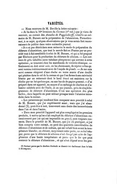 Le cosmos revue encyclopedique hebdomadaire des progres des sciences et de leurs applications aux arts et a l'industrie