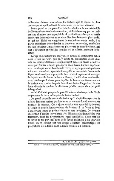 Le cosmos revue encyclopedique hebdomadaire des progres des sciences et de leurs applications aux arts et a l'industrie