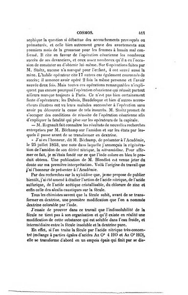 Le cosmos revue encyclopedique hebdomadaire des progres des sciences et de leurs applications aux arts et a l'industrie