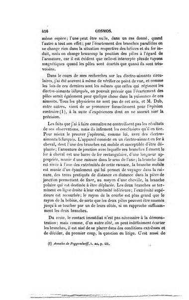 Le cosmos revue encyclopedique hebdomadaire des progres des sciences et de leurs applications aux arts et a l'industrie