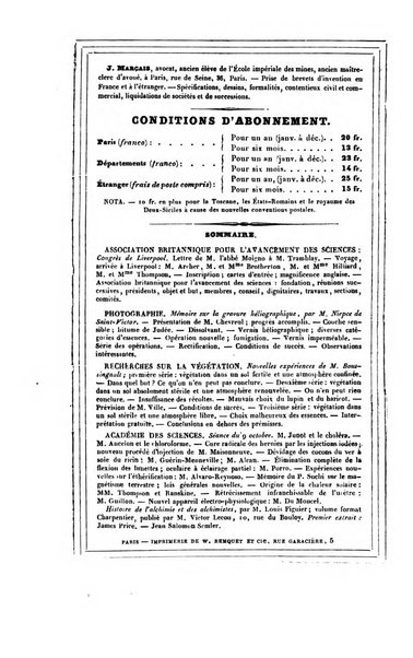 Le cosmos revue encyclopedique hebdomadaire des progres des sciences et de leurs applications aux arts et a l'industrie