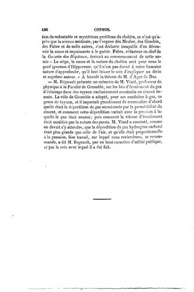 Le cosmos revue encyclopedique hebdomadaire des progres des sciences et de leurs applications aux arts et a l'industrie