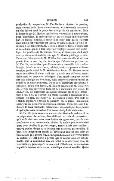 Le cosmos revue encyclopedique hebdomadaire des progres des sciences et de leurs applications aux arts et a l'industrie