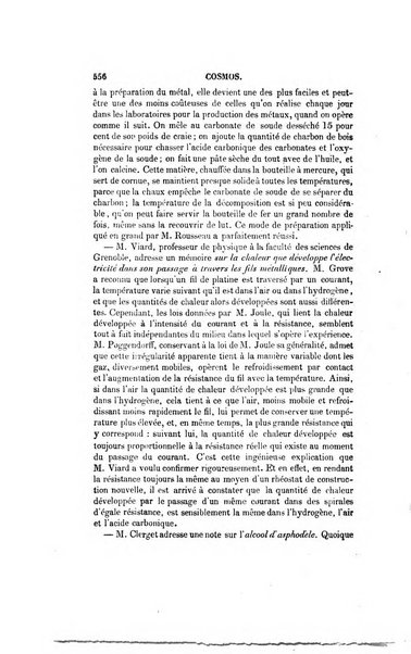 Le cosmos revue encyclopedique hebdomadaire des progres des sciences et de leurs applications aux arts et a l'industrie