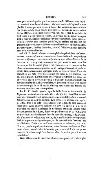 Le cosmos revue encyclopedique hebdomadaire des progres des sciences et de leurs applications aux arts et a l'industrie