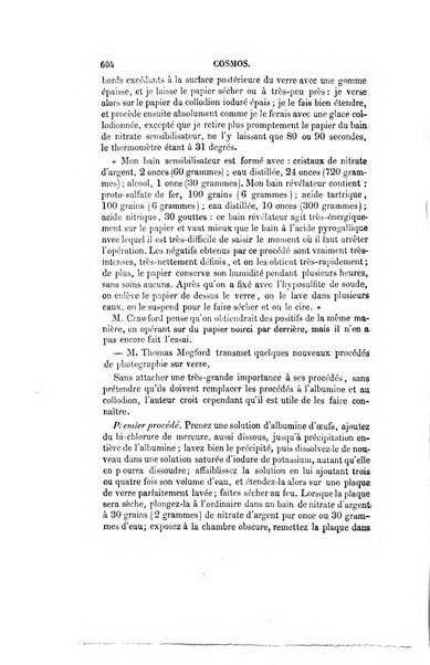 Le cosmos revue encyclopedique hebdomadaire des progres des sciences et de leurs applications aux arts et a l'industrie