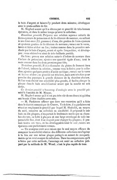 Le cosmos revue encyclopedique hebdomadaire des progres des sciences et de leurs applications aux arts et a l'industrie