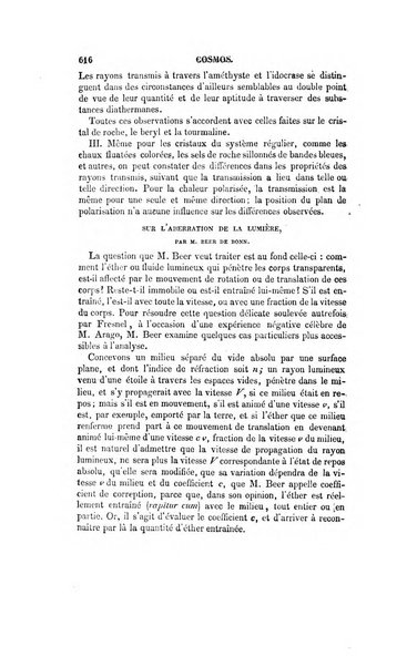 Le cosmos revue encyclopedique hebdomadaire des progres des sciences et de leurs applications aux arts et a l'industrie