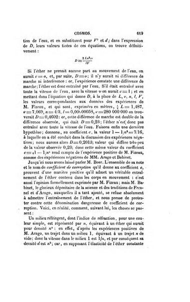 Le cosmos revue encyclopedique hebdomadaire des progres des sciences et de leurs applications aux arts et a l'industrie