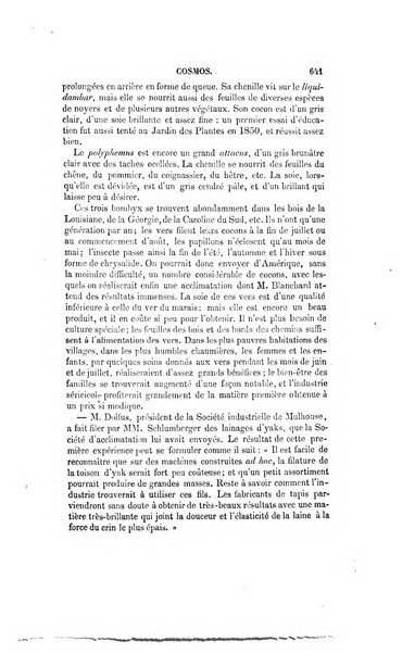 Le cosmos revue encyclopedique hebdomadaire des progres des sciences et de leurs applications aux arts et a l'industrie