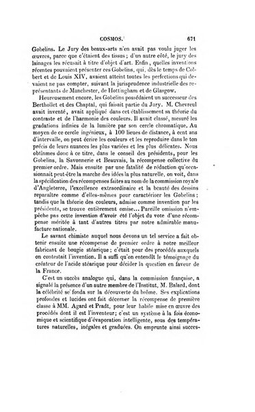 Le cosmos revue encyclopedique hebdomadaire des progres des sciences et de leurs applications aux arts et a l'industrie