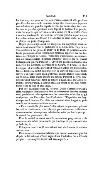 Le cosmos revue encyclopedique hebdomadaire des progres des sciences et de leurs applications aux arts et a l'industrie