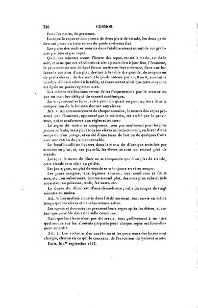 Le cosmos revue encyclopedique hebdomadaire des progres des sciences et de leurs applications aux arts et a l'industrie