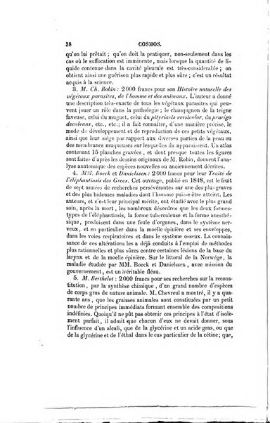 Le cosmos revue encyclopedique hebdomadaire des progres des sciences et de leurs applications aux arts et a l'industrie