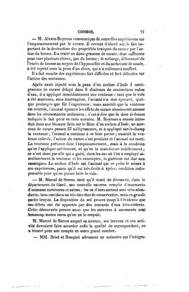 Le cosmos revue encyclopedique hebdomadaire des progres des sciences et de leurs applications aux arts et a l'industrie