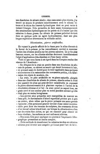 Le cosmos revue encyclopedique hebdomadaire des progres des sciences et de leurs applications aux arts et a l'industrie