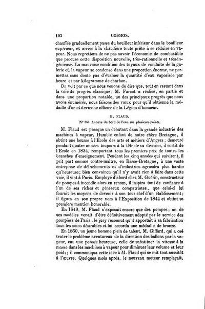 Le cosmos revue encyclopedique hebdomadaire des progres des sciences et de leurs applications aux arts et a l'industrie