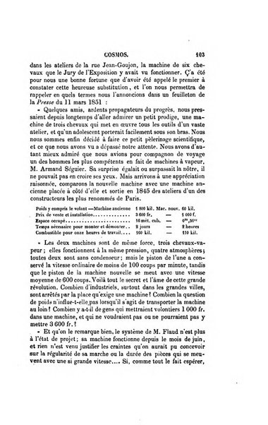 Le cosmos revue encyclopedique hebdomadaire des progres des sciences et de leurs applications aux arts et a l'industrie