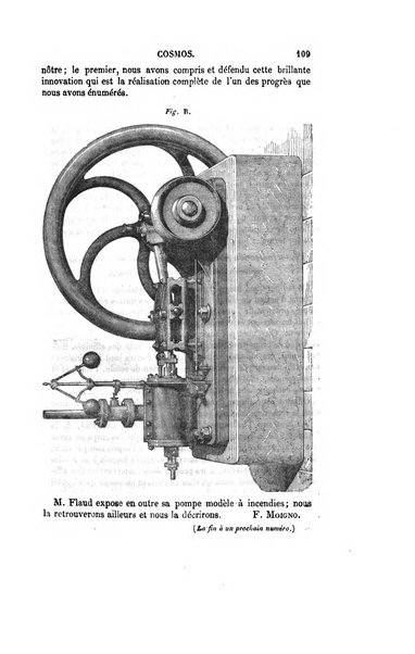 Le cosmos revue encyclopedique hebdomadaire des progres des sciences et de leurs applications aux arts et a l'industrie