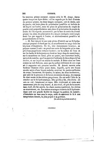 Le cosmos revue encyclopedique hebdomadaire des progres des sciences et de leurs applications aux arts et a l'industrie