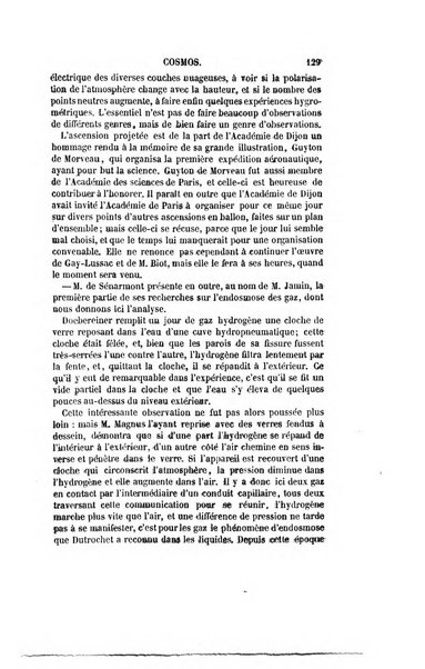 Le cosmos revue encyclopedique hebdomadaire des progres des sciences et de leurs applications aux arts et a l'industrie