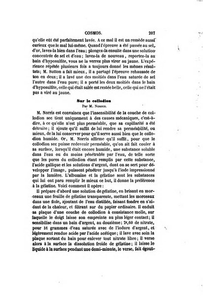 Le cosmos revue encyclopedique hebdomadaire des progres des sciences et de leurs applications aux arts et a l'industrie