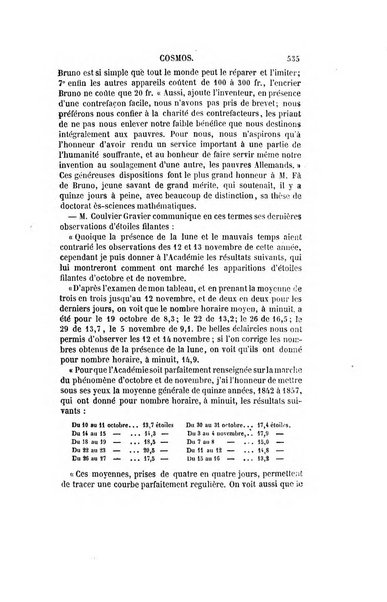 Le cosmos revue encyclopedique hebdomadaire des progres des sciences et de leurs applications aux arts et a l'industrie