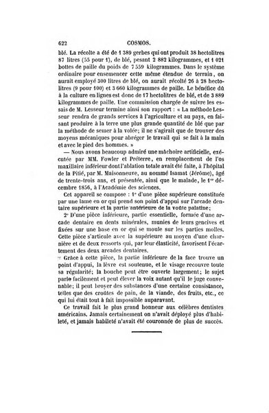 Le cosmos revue encyclopedique hebdomadaire des progres des sciences et de leurs applications aux arts et a l'industrie