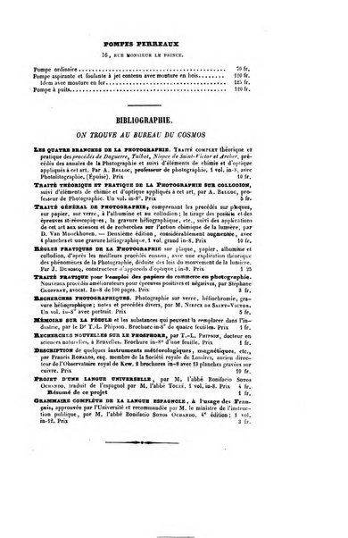 Le cosmos revue encyclopedique hebdomadaire des progres des sciences et de leurs applications aux arts et a l'industrie