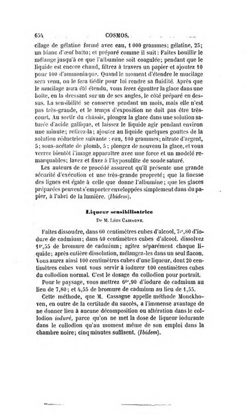 Le cosmos revue encyclopedique hebdomadaire des progres des sciences et de leurs applications aux arts et a l'industrie