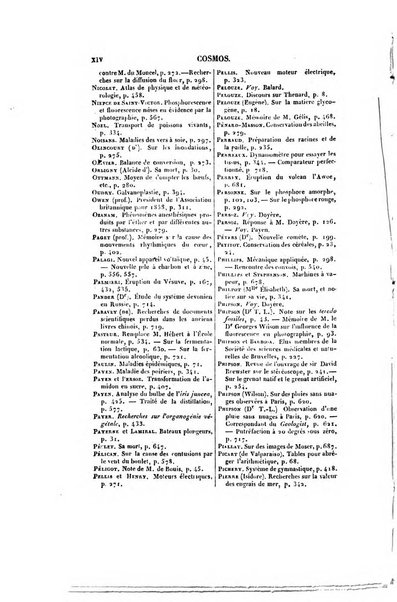 Le cosmos revue encyclopedique hebdomadaire des progres des sciences et de leurs applications aux arts et a l'industrie