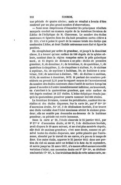 Le cosmos revue encyclopedique hebdomadaire des progres des sciences et de leurs applications aux arts et a l'industrie