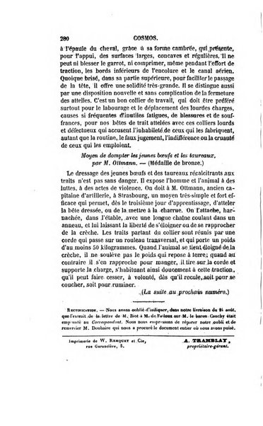 Le cosmos revue encyclopedique hebdomadaire des progres des sciences et de leurs applications aux arts et a l'industrie