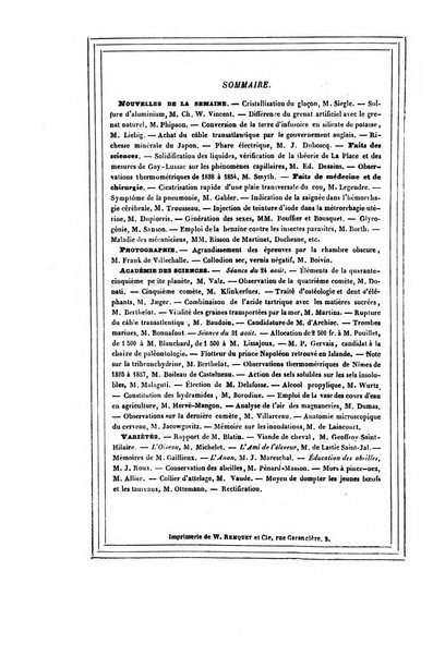 Le cosmos revue encyclopedique hebdomadaire des progres des sciences et de leurs applications aux arts et a l'industrie