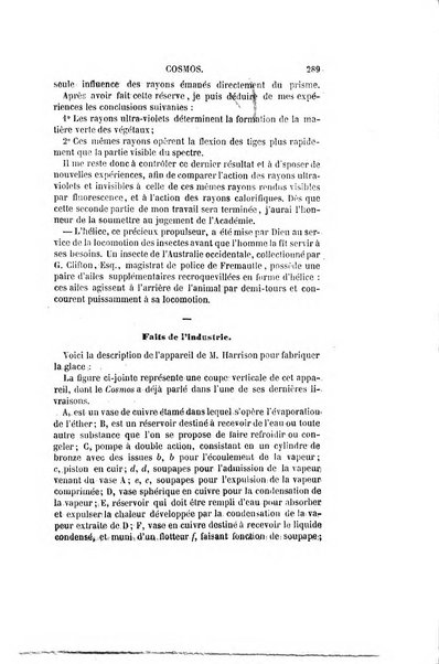 Le cosmos revue encyclopedique hebdomadaire des progres des sciences et de leurs applications aux arts et a l'industrie