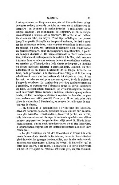 Le cosmos revue encyclopedique hebdomadaire des progres des sciences et de leurs applications aux arts et a l'industrie