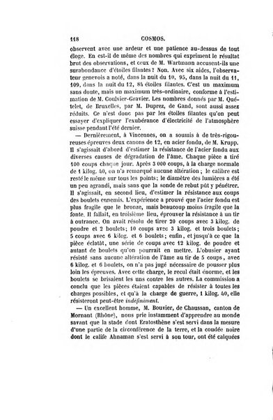 Le cosmos revue encyclopedique hebdomadaire des progres des sciences et de leurs applications aux arts et a l'industrie