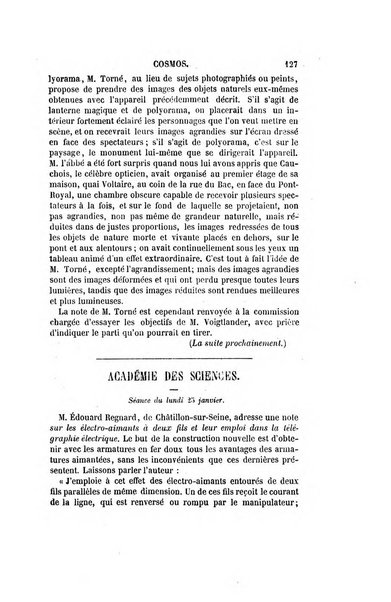 Le cosmos revue encyclopedique hebdomadaire des progres des sciences et de leurs applications aux arts et a l'industrie