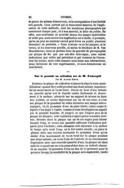 Le cosmos revue encyclopedique hebdomadaire des progres des sciences et de leurs applications aux arts et a l'industrie