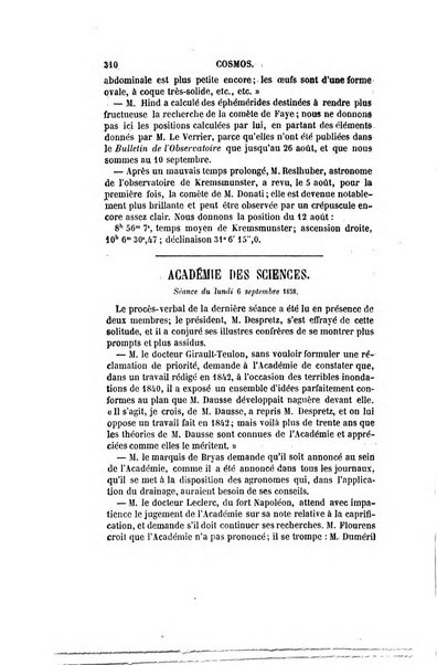 Le cosmos revue encyclopedique hebdomadaire des progres des sciences et de leurs applications aux arts et a l'industrie